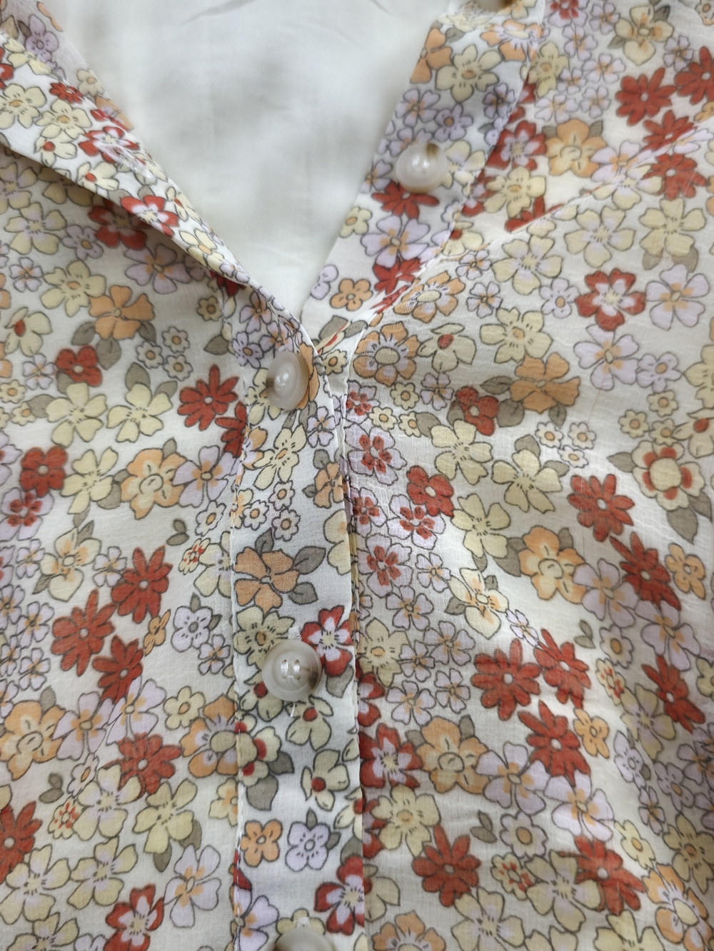NWT Free People Floral Mini Dress Button Front Cottagecore Size M - Picture 13 of 15